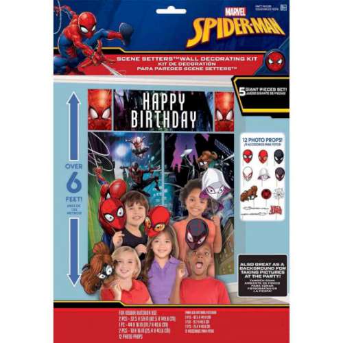 Spiderman Giant Scene Setter With Props - Click Image to Close